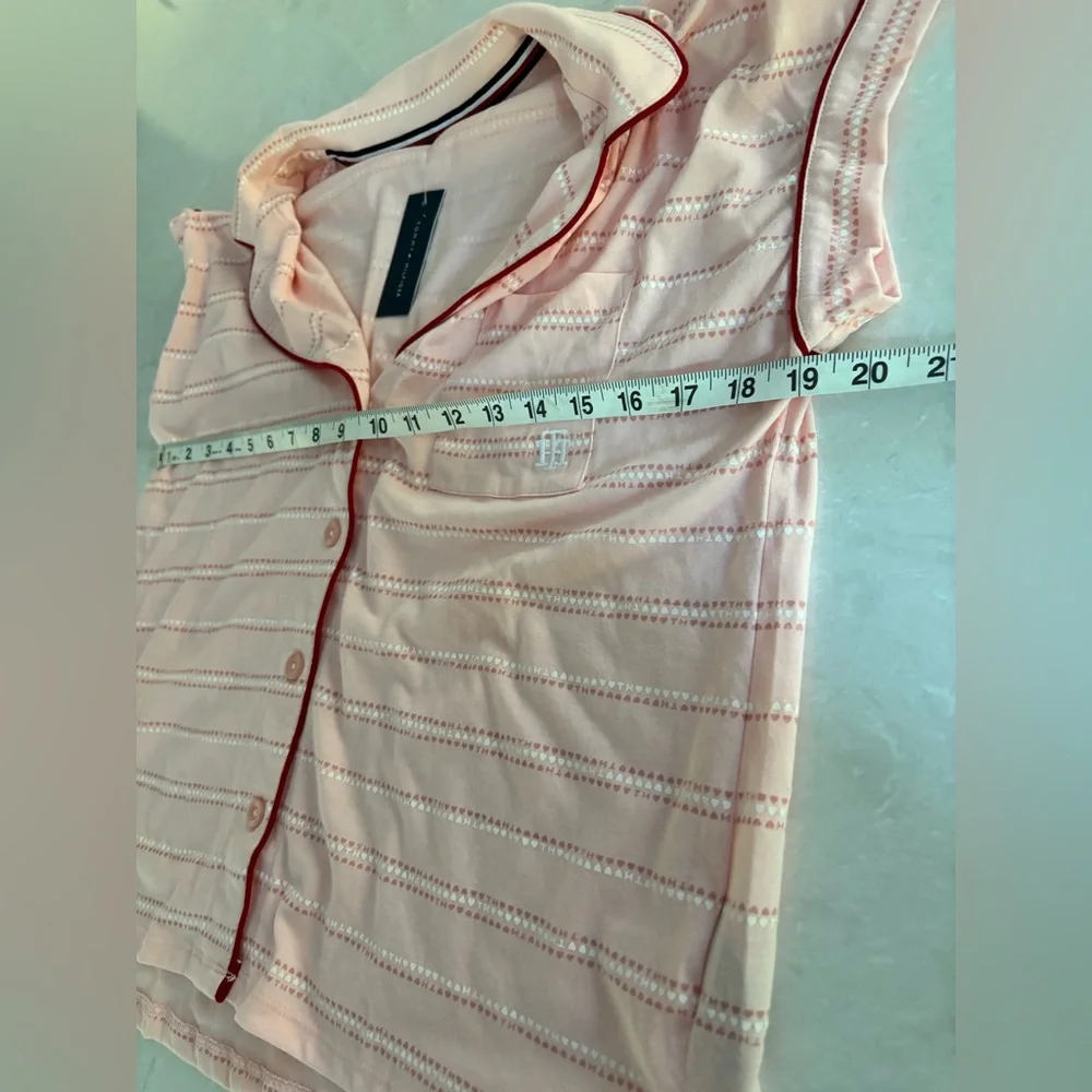 Tommy Hilfiger Pink and White Women's Pajama Set - Picture 8 of 13